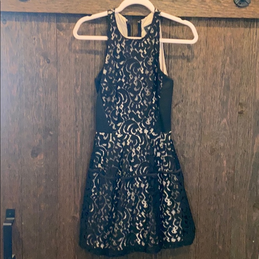Target black lace a line dress xs